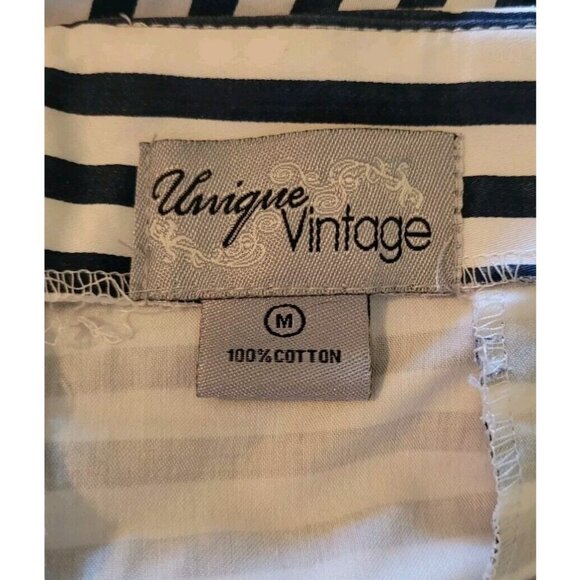 Unique Vintage 50s Style Dress Nautical Halter Fit And Flare Swing Dress Sz Med - Picture 3 of 4